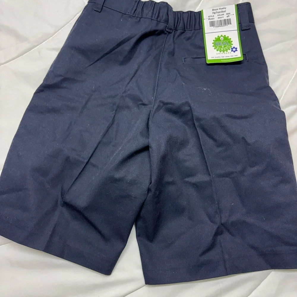 Real School Uniforms Stylish Kids Navy Blue Shorts- 8H Husky
